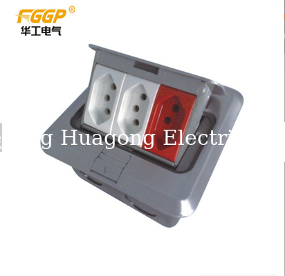 3 Pin Popular 13A 16A BR Ground Pop Up Floor Outlet Box Aluminium Alloy