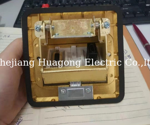 Brass Copper Fggp Golden RJ45 Floor Socket Hdmi Vga Data Floor Electrical Outlet