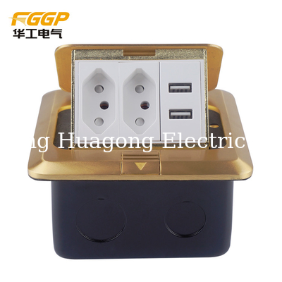 CE Pass Rj45 Floor Socket , Floor Mounted Socket Outlet With USB Charger
