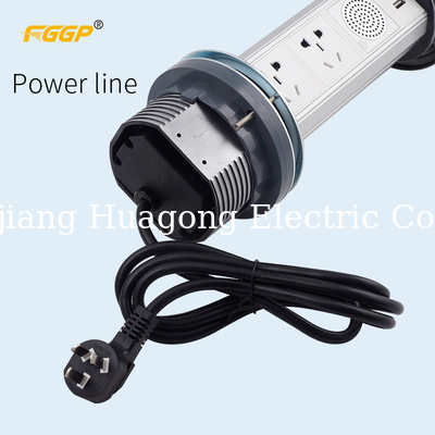 110V 250V Aluminium Alloy Manual HGZN 601 Pop Up Socket