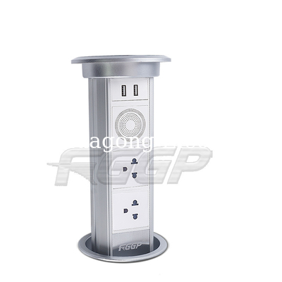 250V 13A Aluminum Alloy SAA Motorized Pop Up Power Socket