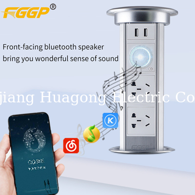 Intelligent 250V 13A Pop Up Electrical Outlet Self Grounding