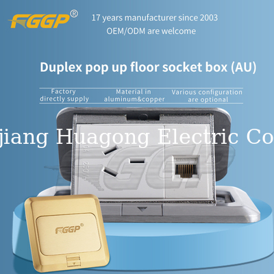CE Hidden Waterproof Ground Multiple SASO Floor Socket Box