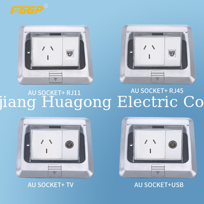 CE Hidden Waterproof Ground Multiple SASO Floor Socket Box