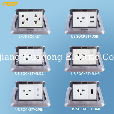 110V 250V 3.4A 5V Output USB Dual Charger Pop Up Floor Outlet