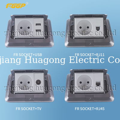 Aluminum Alloy 110V 250V Pop Up Floor Receptacle Waterproof
