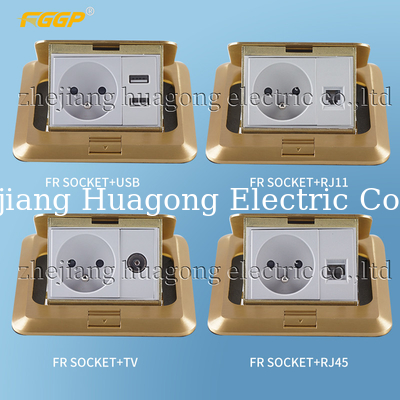 Waterproof Brass SASO Hidden Floor Socket Pop Up Type