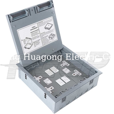 Residential Waterproof Recessed Floor Box 20A Electrical Raised Floor Box