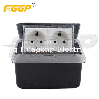 RTS Square Floor Socket Outlet Box 16a With Rj45 Data