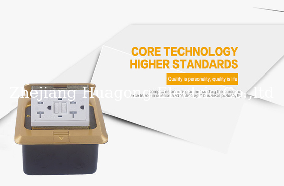 Soft Style Brass Alloy Pop Up Type Floor Receptacle Outlet With GFCI TR 125V 20A