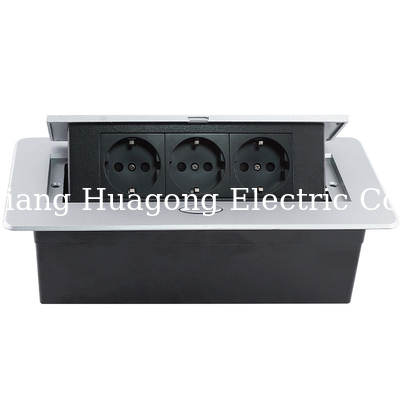 EU Power Plug Conference 250V Waterproof Floor Outlet For Residential