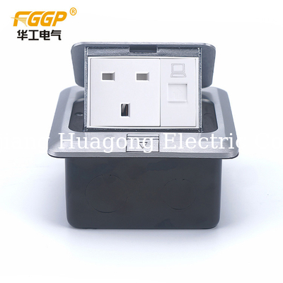 Brass Cover 3 Pin Pop Up Floor Socket Rj45 Rj11 Telephone Socket