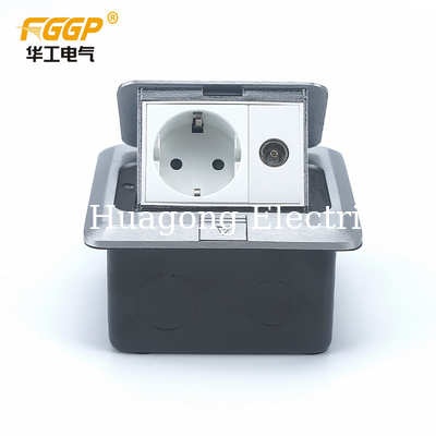 Residential AV Audio Video Floor Mounted Electrical Sockets With Steel Box