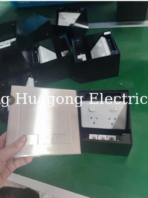 16A Stainless Steel Floor Socket Box Usb Cover QR35A Socket Outlet Box