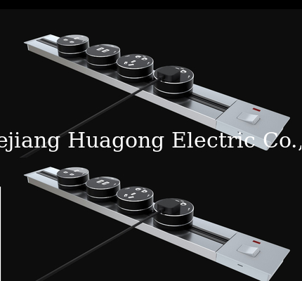 250v Office Desk Power Track System 8000W Electric Socket Outlet