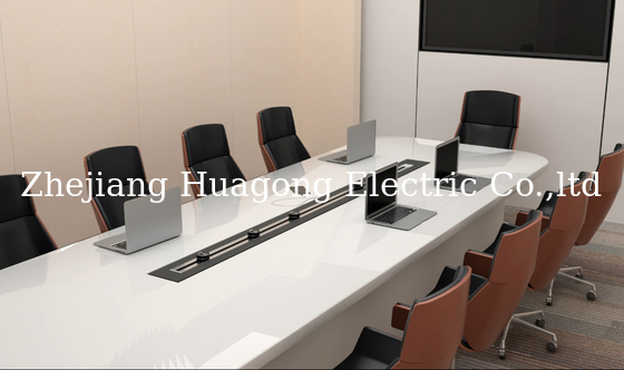 8000W Office Desk Power Track Socket Tabletop Power Outlet Track System