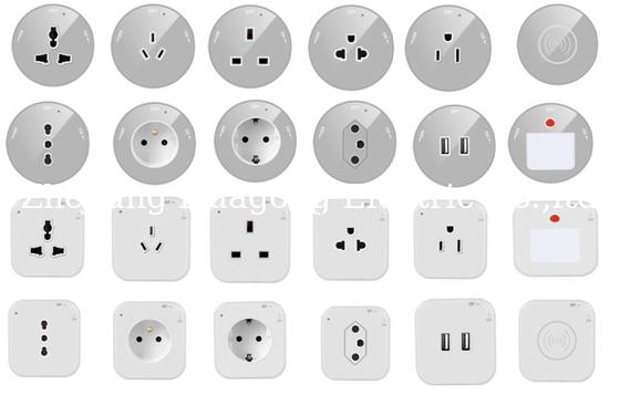 Wall Mounted Desktop Track Socket 110v 240v Office Safety Track Power Socket