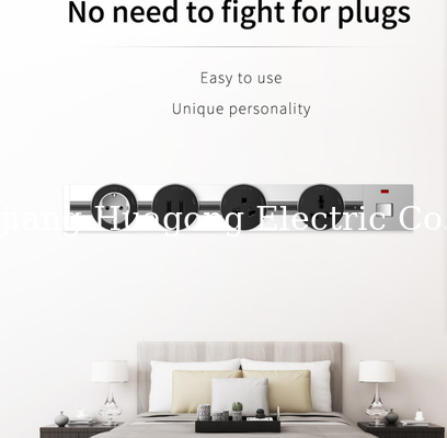 IP30 Aluminum Removable Power Track Socket 8000W Built In Wireless Outlet