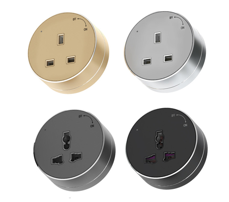 16A Aluminum Wall Power Track Socket Movable Modular Power Rail Plug System