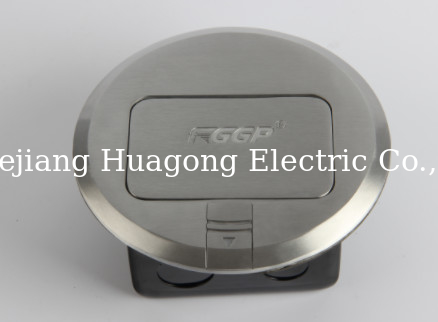 Zinc Alloy Round Floor Mounted Socket 1.2mm FGGP Uk Standard