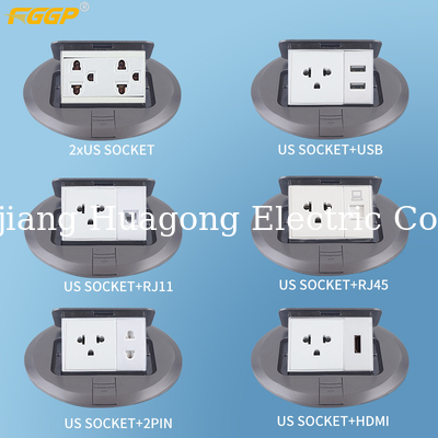 GCC CE RoHs Rj45 Round Floor Socket 220V Square Legrand Outlet Computer