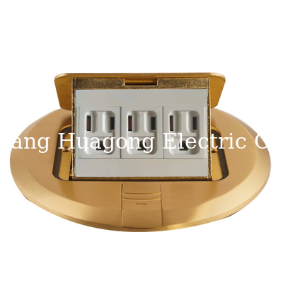 220V Floor Mounted Pop Up Socket Al.Alloy Round Pin European Electrical