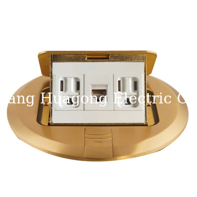 220V Floor Mounted Pop Up Socket Al.Alloy Round Pin European Electrical