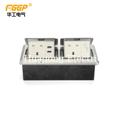 Concrete Floor Raised Pop Up Dual USB Socket With 13 Amp Plug
