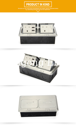 Concrete Floor Raised Pop Up Dual USB Socket With 13 Amp Plug