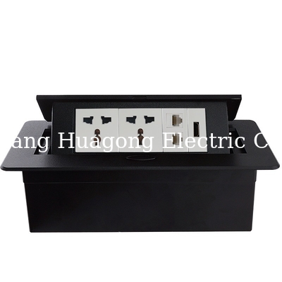 Pop Up Type table mounted Data Socket Outlet european Power Socket with USB type c For Conference Table/desktop socket