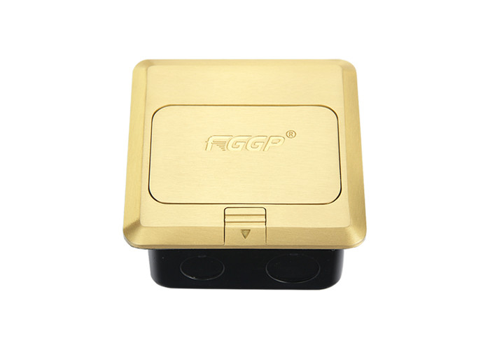 Brass alloy RJ45 Floor Socket 13A 250V For Concrete / Granite Floorings