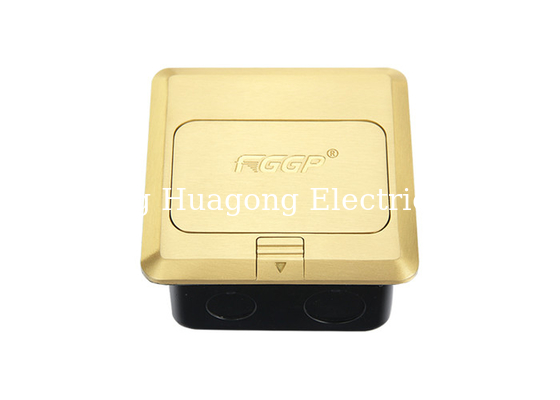 Brass alloy RJ45 Floor Socket 13A 250V For Concrete / Granite Floorings
