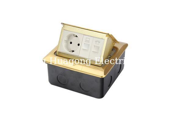 Conference Room Pop Up Power Socket With RJ45 Zinc Copper Alloy Bracket