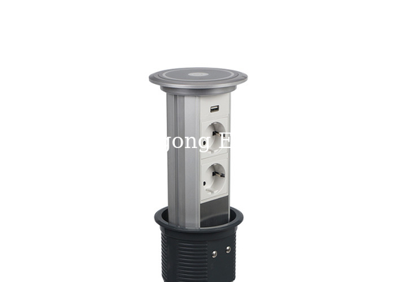 Aluminium Alloy Kitchen Pop Up Power Sockets Convenient Space - Saving