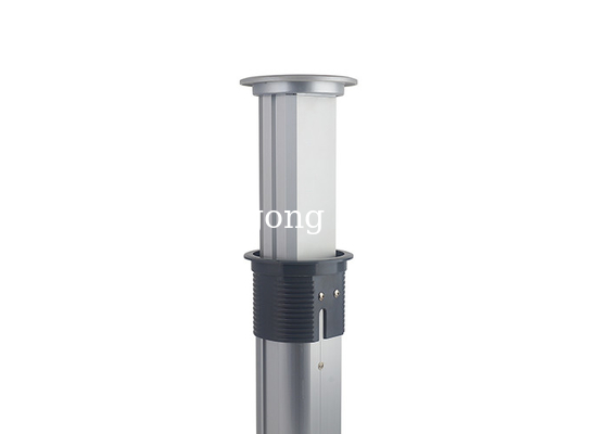 Motor Driven Kitchen Pop Up Sockets Silver Color Flush Mounted on Bar Counter