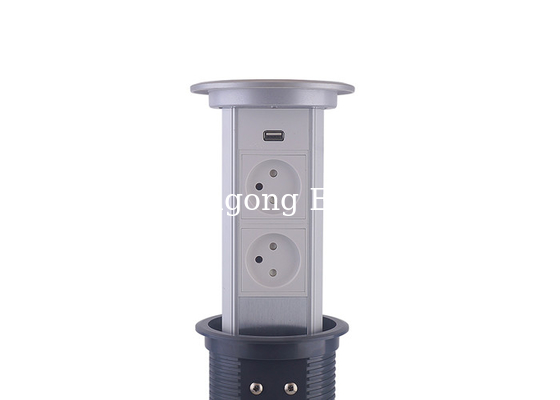 Hidden Countertop Electrical Receptacles 2 x Israel With USB Charging Function