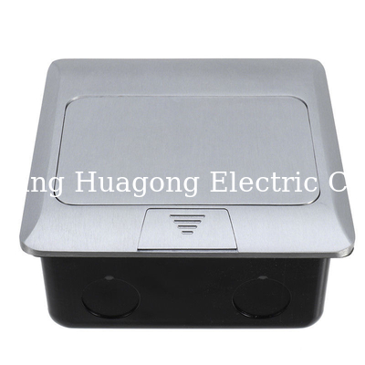 Popular Silver EU Plug Pop Up Double Floor Socket / 2 Gang Power Socket