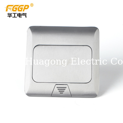 Aluminium Built In Pop Up Floor Receptacle With Double Positions India Type Socket