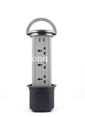 Durable Kitchen Pull Up Socket Tabletop Power Socket 4 Universal Outlet