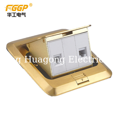 Internet Pop Up RJ45 Floor Socket And 13A Sockets Plates Waterproof Electrical Raised Box