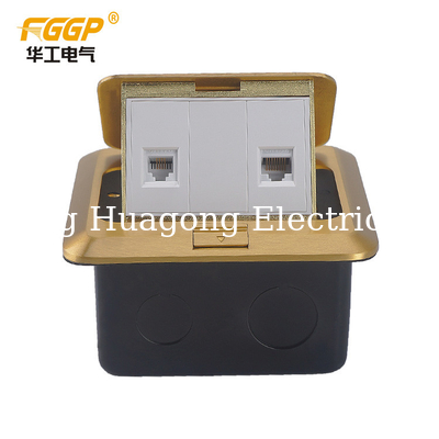 Internet Pop Up RJ45 Floor Socket And 13A Sockets Plates Waterproof Electrical Raised Box