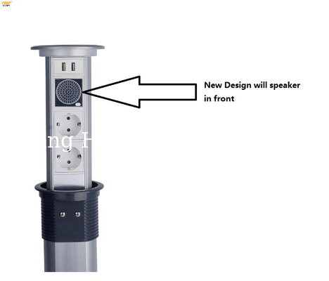 Intelligent Motorised Kitchen Pop Up Sockets Desktop Electrical Sockets With Bluetooth