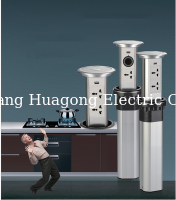 Island Worktop Kitchen Pop Up Sockets Extension Power Board 3 Outlet 2 USB Port