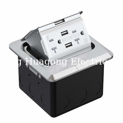 Golden Polished HGD 3F AC2 GCC Dual Floor Mounted Socket