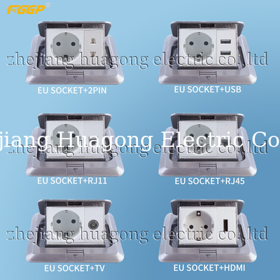 Brass Alloy 4.72" X 4.72" Floor Socket Box For Residential