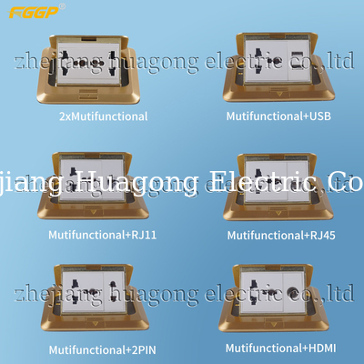 ISO9001 110V 250V Granite Flooring FGGP Floor Socket Box