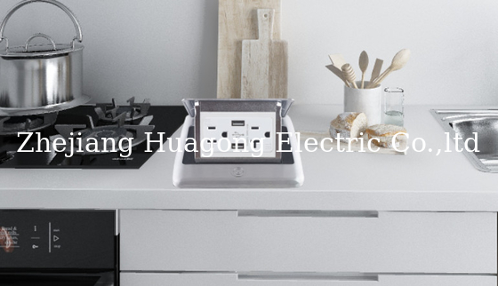 15a Duplex Pop Up Floor Socket Outlet OEM For Residential