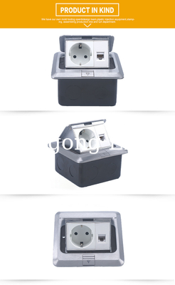 2 Way Pop Up Floor Socket RJ45 Computer Internet Outlet Sockets