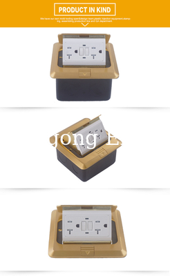 Soft Style Brass Alloy Pop Up Type Floor Receptacle Outlet With GFCI TR 125V 20A