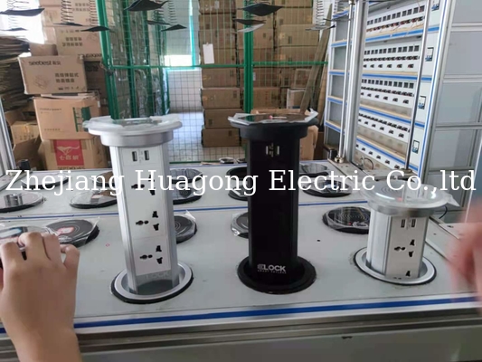 IP55 Waterproof Kitchen Pop Up Sockets With USB Charger